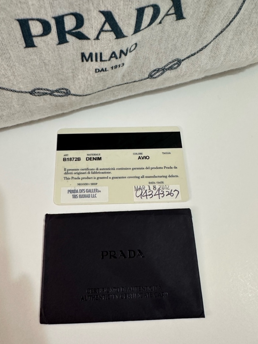Delete me-PRADA CANAPA LARGE DENIM TOTE BAG BLUE AVIO ITALY LOGO AUTHENTIC - Picture 16 of 16